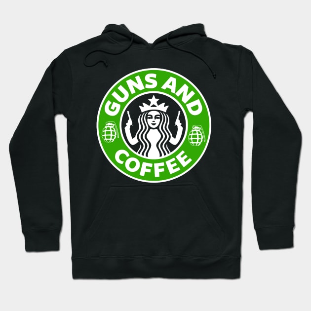 Guns and Coffee Hoodie by DennisMcCarson